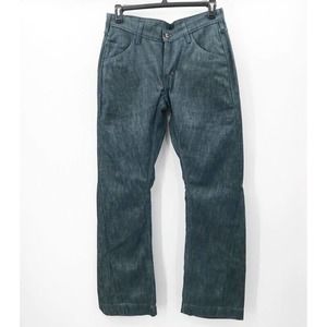 Intoxica Mens Momar Bootcut Jeans Blue Chambray Pockets 100% Cotton 32 X 34 New